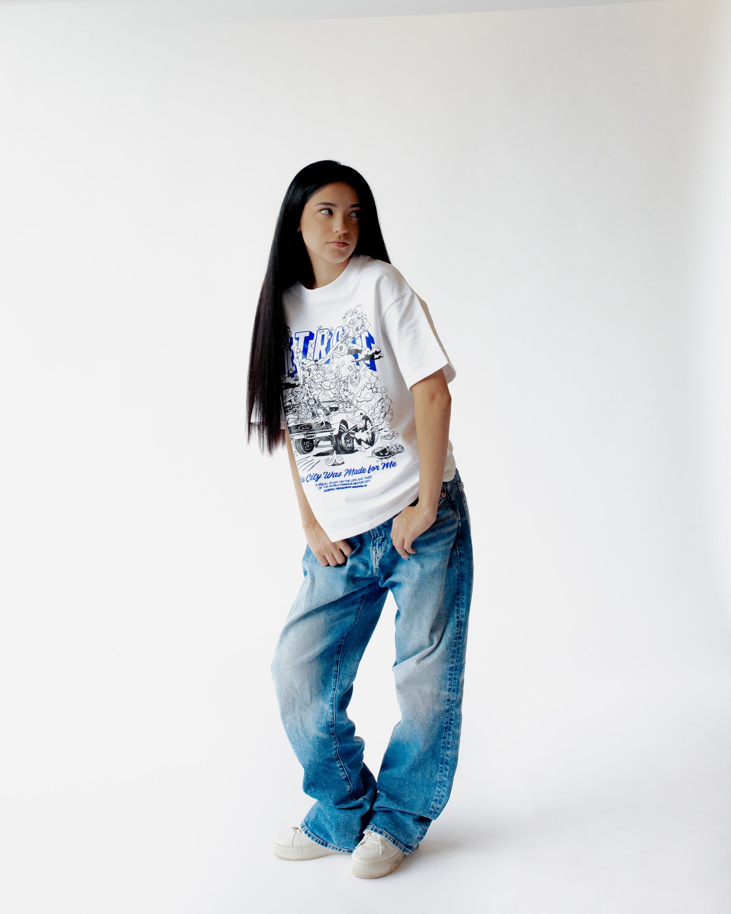 Robyn/Goodboy Griffin Detroit Made Me Tee White