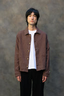 Percival Sorrento Boxy Overshirt - Brown