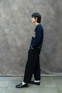 Percival Sergio Crochet Jumper - Navy Blue