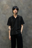 Percival Leland Cuban Short Sleeve Shirt - Black
