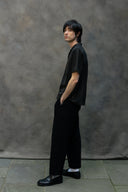 Percival Leland Cuban Short Sleeve Shirt - Black