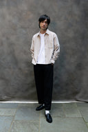 Percival Leland Boxy Long Sleeve Shirt - Ecru Cream