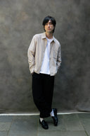 Percival Leland Boxy Long Sleeve Shirt - Ecru Cream