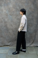 Percival Leland Boxy Long Sleeve Shirt - Ecru Cream