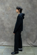 Percival Chronicle Knitted Hoodie - Black