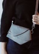 Petal Clutch & Crossbody Bag - Steel Dyed