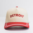 Detroit 5 Panel Hat - Red/OS Font