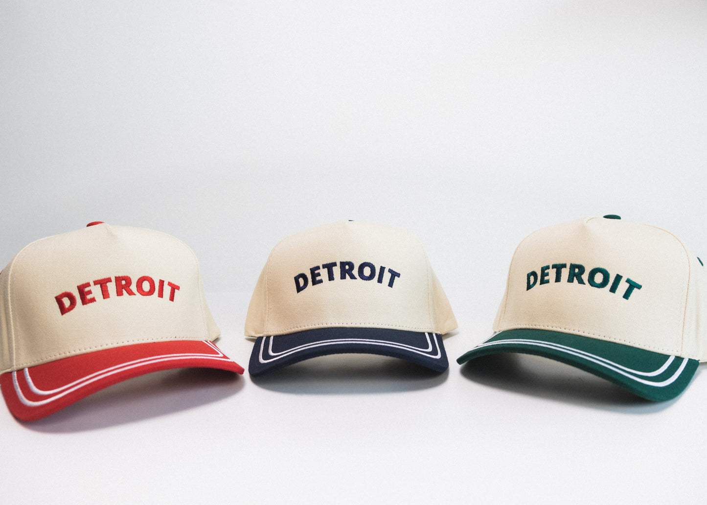 Detroit 5 Panel Hat - Navy/OS Font
