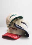Detroit 5 Panel Hat - Red/OS Font