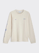 Percival Harlow Fine Wines Long Sleeve T-Shirt - Cream