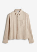 Percival Leland Boxy Long Sleeve Shirt - Ecru Cream