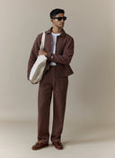 Percival Sorrento Boxy Overshirt - Brown