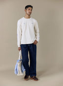 Percival Harlow Fine Wines Long Sleeve T-Shirt - Cream