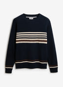 Percival Sergio Crochet Jumper - Navy Blue